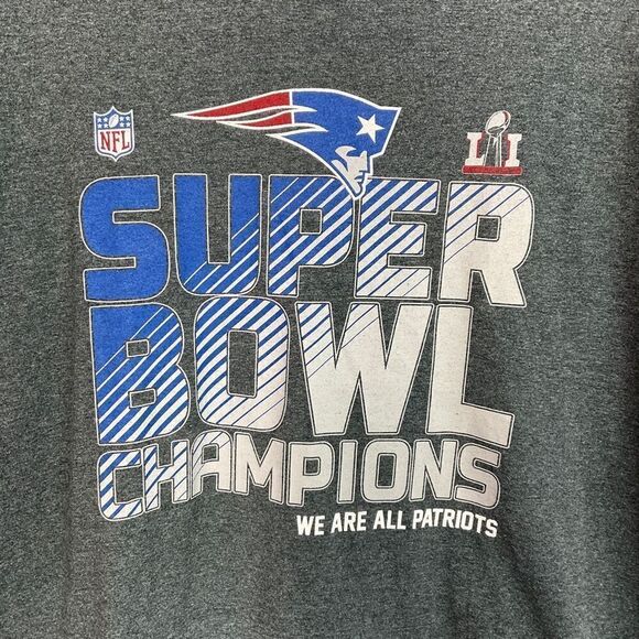 Gildan 2017 Super Bowl Champions New England Patriots T-Shirt XL X-Large - Picture 2 of 5